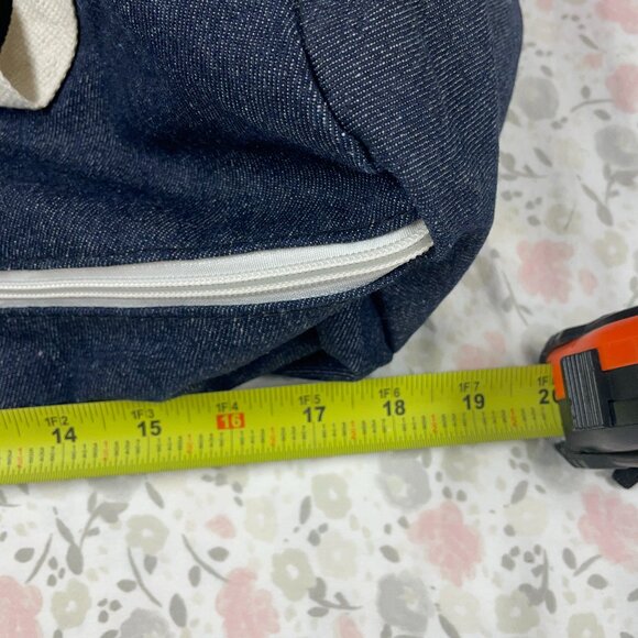 "MEET ME AT THE BARRE" Workout bag -Dark blue denim color- does NOT fit yoga mat - Picture 8 of 9